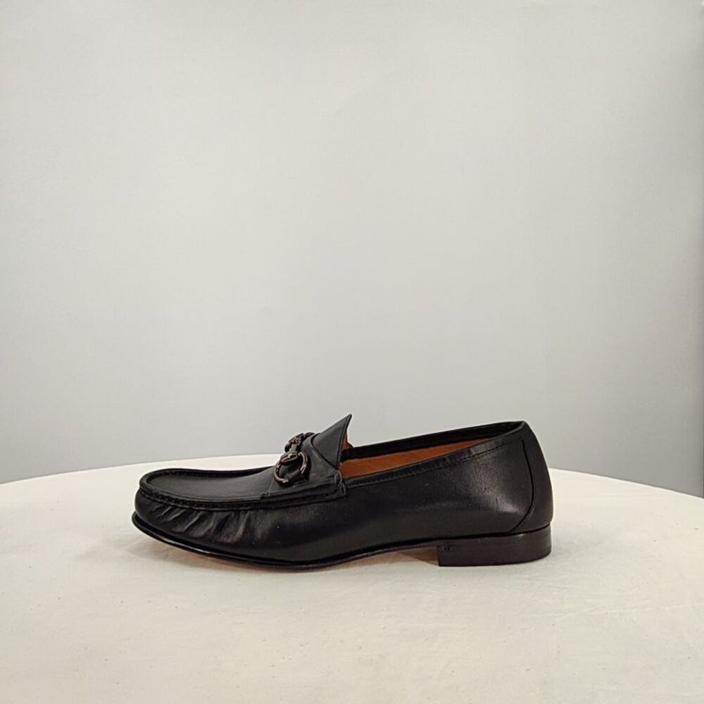 Quince Men Calfskin Leather Horsebit Loafer Black Shoes 9.5